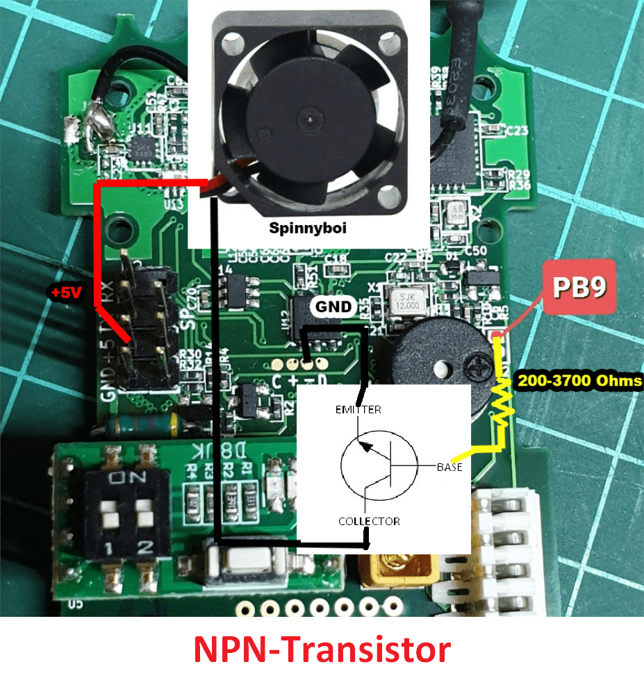 Fan Mod Controllable via NPN transistor