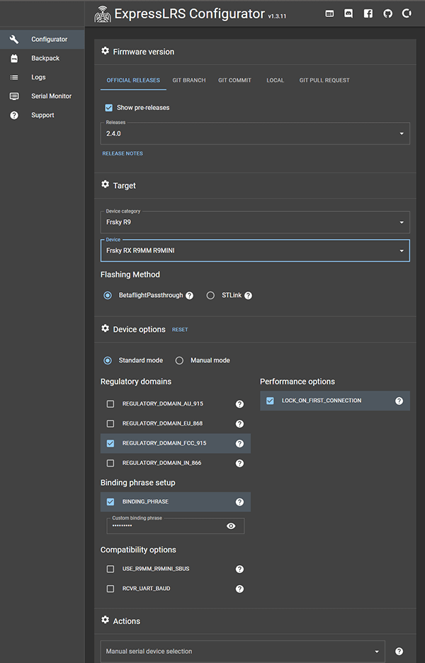 900 RX Options